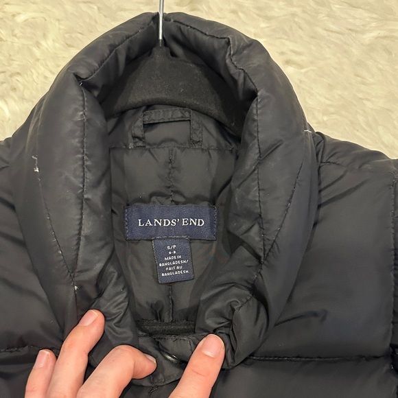 Black Puffer Vest by Lands End with Goose Down 800 fill power - Picture 7 of 7